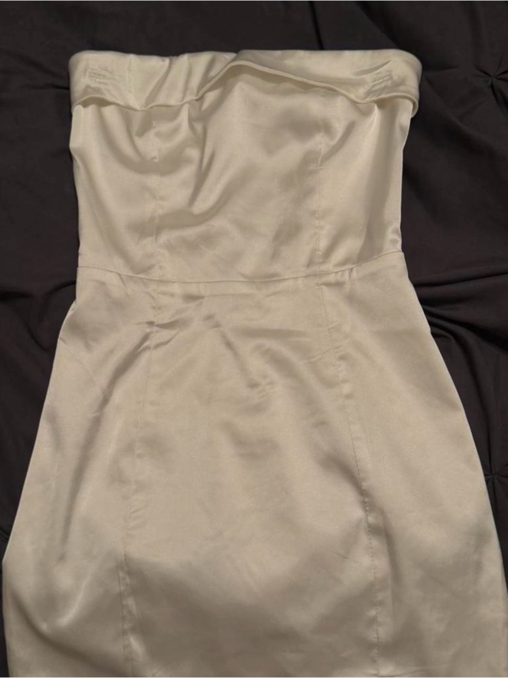 Edikted Strapless Satin Mini Dress